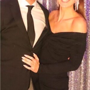 Black off the shoulder dress